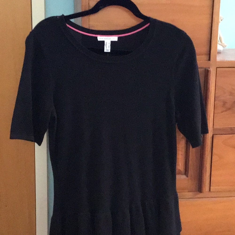 Black Tunic length Top
